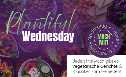Jeden Mittwoch gibt es vegetarische Gerichte